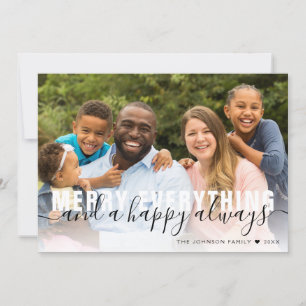 Cartes Pour Fêtes Annuelles Joyeux Tout Famille Or Foil Noël