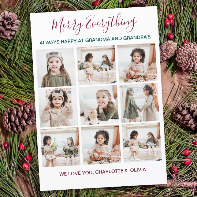 Cartes Pour Fêtes Annuelles Joyeux tout grands-parents 9 Photo Noël (Créateur téléchargé)