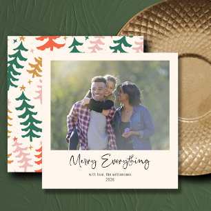 Cartes Pour Fêtes Annuelles Joyeux Tout Mignon Amusant Arbres de Noël Photo