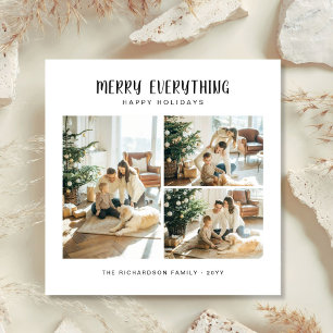 Cartes Pour Fêtes Annuelles Joyeux Tout Moderne 4 Photo Famille Noël