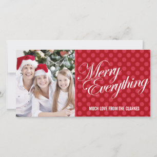 Cartes Pour Fêtes Annuelles Joyeux Tout Rouge Pois Photo Salutation