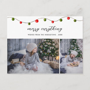 Cartes Pour Fêtes Annuelles Joyeux Tout Script Photo Lumières de vacances