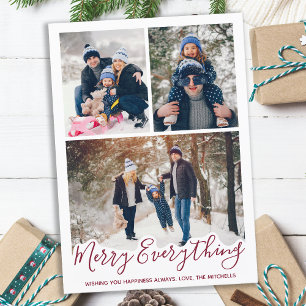 Cartes Pour Fêtes Annuelles Joyeux tout Simple Famille Rouge Photo