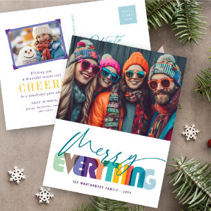 Cartes Pour Fêtes Annuelles Joyeux tout Typographie colorée Photo moderne
