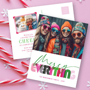 Cartes Pour Fêtes Annuelles Joyeux tout Typographie colorée Photo moderne