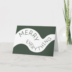 Cartes Pour Fêtes Annuelles Joyeux tout vert courbé Typographie Photo