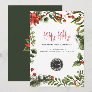 Cartes Pour Fêtes Annuelles Joyeux vacances Business Logo Noël