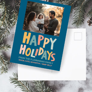 CARTES POUR FÊTES ANNUELLES JOYEUX VACANCES FAMILIALES FAMILIALES FAMILIALES