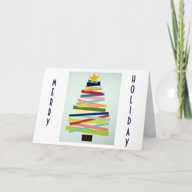 CARTES POUR FÊTES ANNUELLES JOYEUX VACANCES / NOUVELLE ANNÉE DE JOIE (Devant)