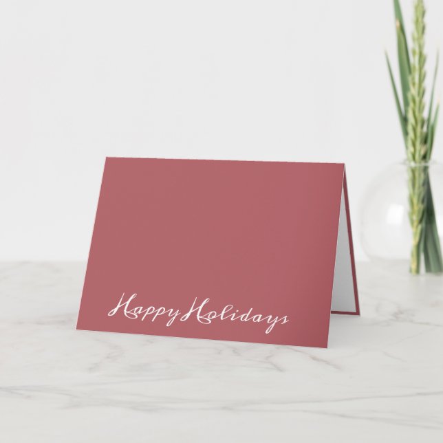 Cartes Pour Fêtes Annuelles Joyeux Vacances Script Mauve Simple Vacances Moder (Devant)