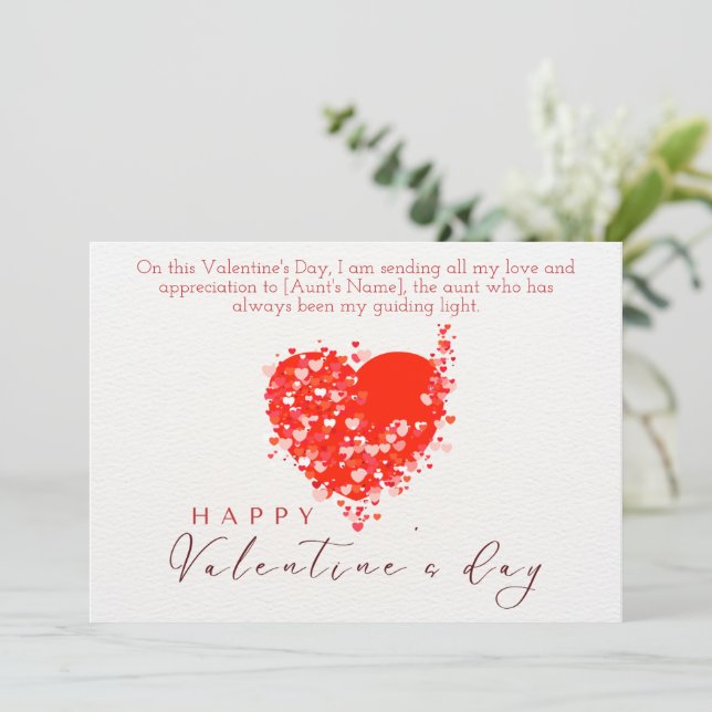 Cartes Pour Fêtes Annuelles Joyeux Valentin à ma tante (Debout devant)