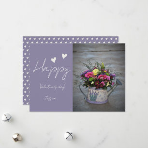 Cartes Pour Fêtes Annuelles Joyeux Valentin`s Day Modern Script photo