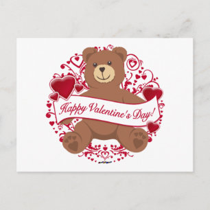 Cartes Pour Fêtes Annuelles Joyeux Valentine ! Teddy bear
