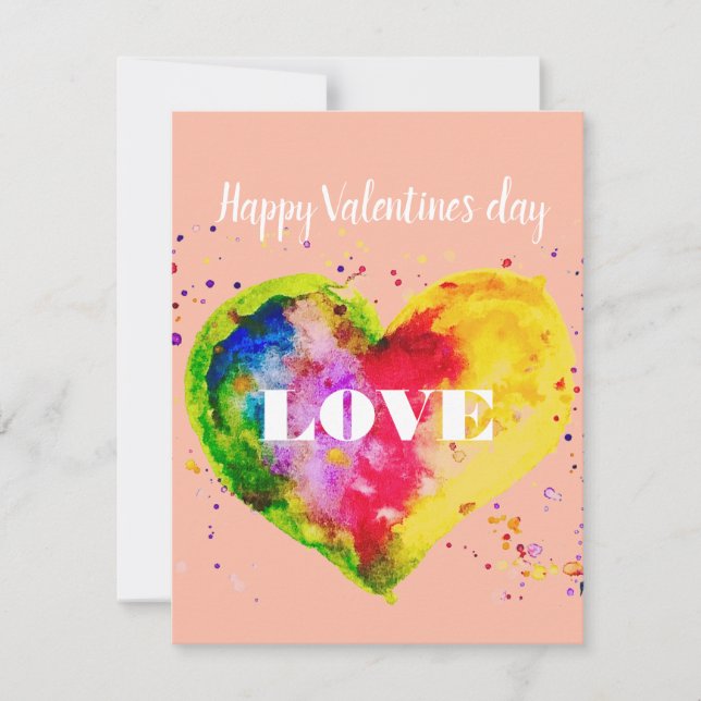 Cartes Pour Fêtes Annuelles Joyeux Valentines Day Couple gay LGBT (Devant)