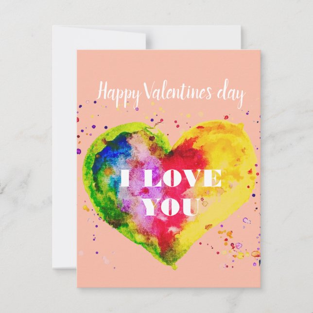Cartes Pour Fêtes Annuelles Joyeux Valentines Day Couple gay LGBT (Devant)