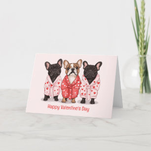 Cartes Pour Fêtes Annuelles Joyeux Valentines Day French Bulldog