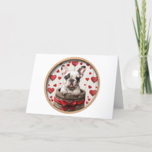 Cartes Pour Fêtes Annuelles Joyeux Valentines Day French Bulldog