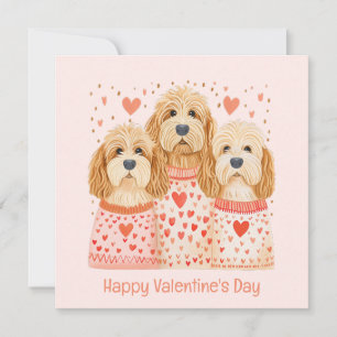 Cartes Pour Fêtes Annuelles Joyeux Valentines Day Goldendoodle Dogs