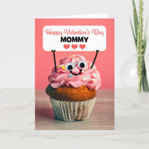 Cartes Pour Fêtes Annuelles Joyeux Valentines Day maman mignonne Cupcake