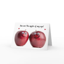 Joyeux Valentines Day mignonne Apple Couple Humour