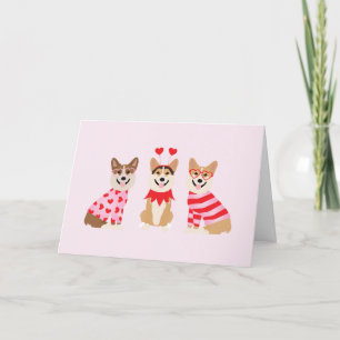 Cartes Pour Fêtes Annuelles Joyeux Valentines Day Pembroke Welsh Corgi Chiens