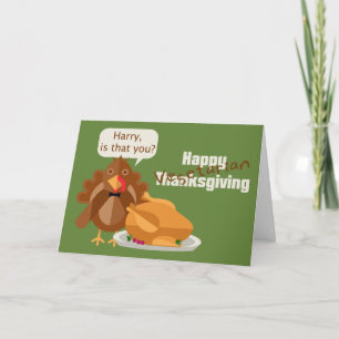 Cartes Pour Fêtes Annuelles Joyeux végétarien Thanksgiving Humour