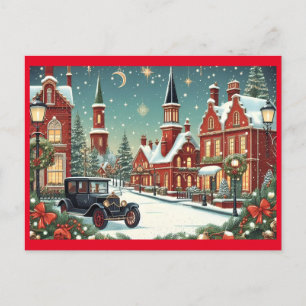 Cartes Pour Fêtes Annuelles Joyeux Village de Noël