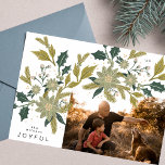 Cartes Pour Fêtes Annuelles JOYEUX | Vintage CHRISTMAS Botaniques Cadre photo<br><div class="desc">SOUHAITEZ À VOTRE FAMILLE,  AMIS A JOYRY NOËL avec mon moderne JOYFUL | Carte Vintage CHRISTMAS Botaniques Photo Frame Holiday Card. Cette carte élégante comprend une famille de photos une grande photo sur le devant avec des voeux de vacances personnalisés,  la date et le nom.</div>