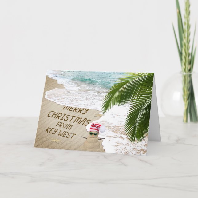 Cartes Pour Fêtes Annuelles Joyeux voeux de Noël de Key West (Devant)