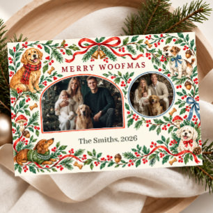 Cartes Pour Fêtes Annuelles Joyeux Woofmas Chien Noël 2 Photo
