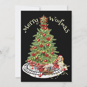 Cartes Pour Fêtes Annuelles Joyeux Woofmas Design de Chien- Beagle