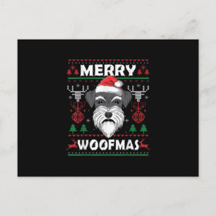 Cartes Pour Fêtes Annuelles Joyeux Woofmas Schnauzer Noël Amoureux des Chiens