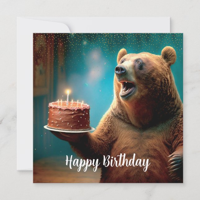 Cartes Pour Fêtes Annuelles Joyeux wow bear Birthday Card (Devant)