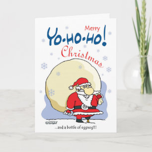Cartes Pour Fêtes Annuelles Joyeux Yo-ho-ho Noël… et une bouteille de lait de