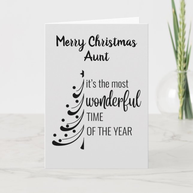 CARTES POUR FÊTES ANNUELLES JOYEZ NOËL À **AUNT** (Devant)