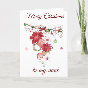 CARTES POUR FÊTES ANNUELLES JOYEZ NOËL À ***MA TANTE***