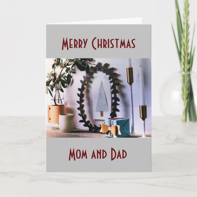 CARTES POUR FÊTES ANNUELLES JOYEZ NOËL À **MES PARENTS** (Devant)