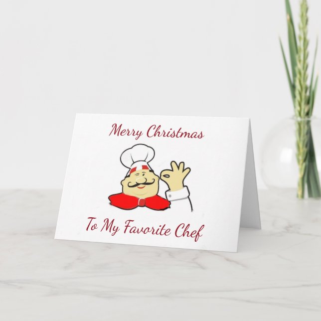 CARTES POUR FÊTES ANNUELLES JOYEZ NOËL À MON ***CHEF PRÉFÉRÉ*** (Devant)
