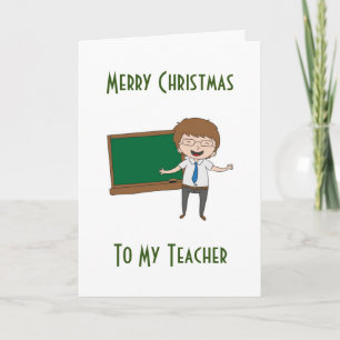 CARTES POUR FÊTES ANNUELLES JOYEZ NOËL À **MON ENSEIGNANT**