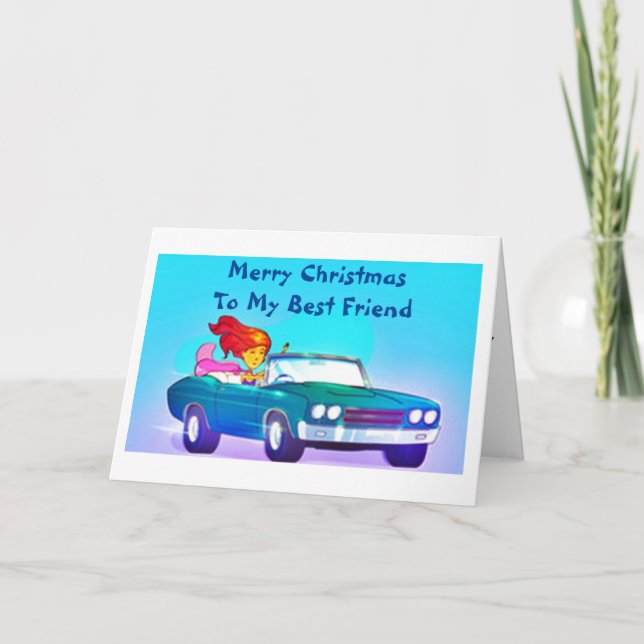 CARTES POUR FÊTES ANNUELLES JOYEZ NOËL À MON MEILLEUR AMI (Devant)