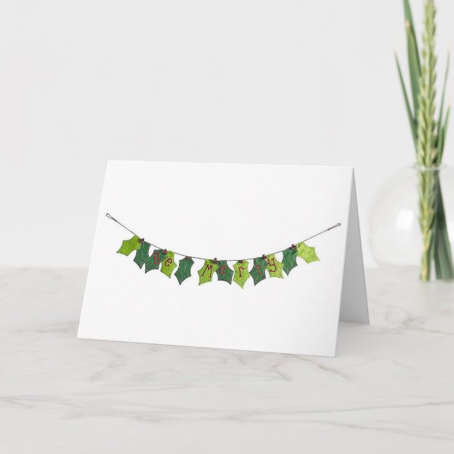 CARTES POUR FÊTES ANNUELLES "JOYEZ NOËL BANNER" EST PARFAIT POUR DES VACANCES (Devant)