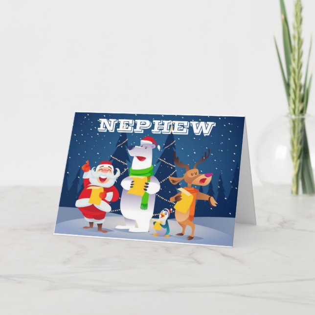 CARTES POUR FÊTES ANNUELLES **JOYEZ NOËL NEPHEW** CAROLER POUR VOUS ! HOL (Devant)