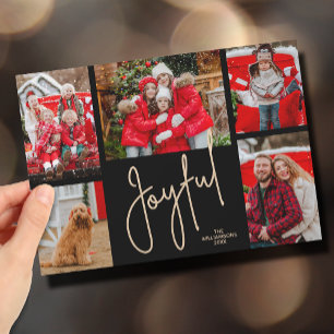 Cartes Pour Fêtes Annuelles JOYFUL 5 Photo Noël