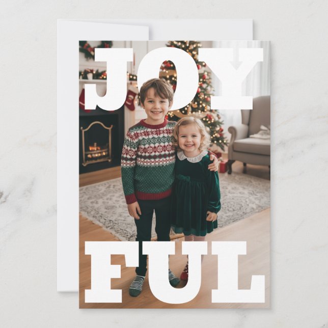 Cartes Pour Fêtes Annuelles Joyful Christmas PhotoPop Card (Devant)