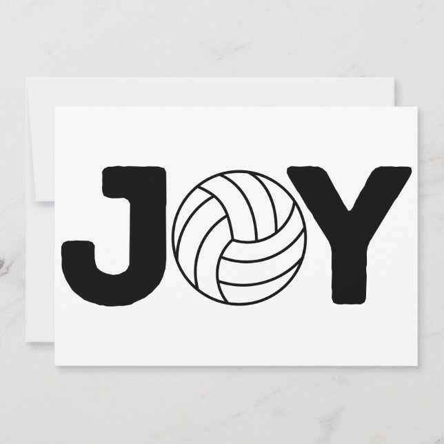 Cartes Pour Fêtes Annuelles Joyful Holidays Volleyball (Devant)
