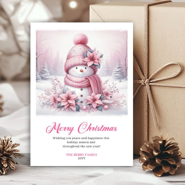 Cartes Pour Fêtes Annuelles Joyful Pinkmas Download Festive Scene Christmas  (Joyful Pinkmas Download Festive Scene Christmas Greeting Card

)