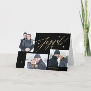 Cartes Pour Fêtes Annuelles Joyful Times 3 Photos Holiday Card