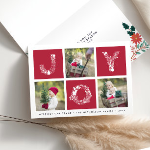 Cartes Pour Fêtes Annuelles Joyful Type Folded Holiday Photo Card