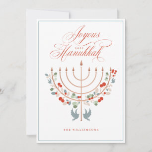 Cartes Pour Fêtes Annuelles Joyous Hanoukka Festive Menorah Candle Photo