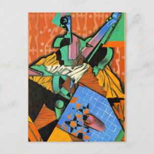 Cartes Pour Fêtes Annuelles Juan Gris - Photographie de violon et de damier